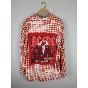 Upcycled AC/DC flannel